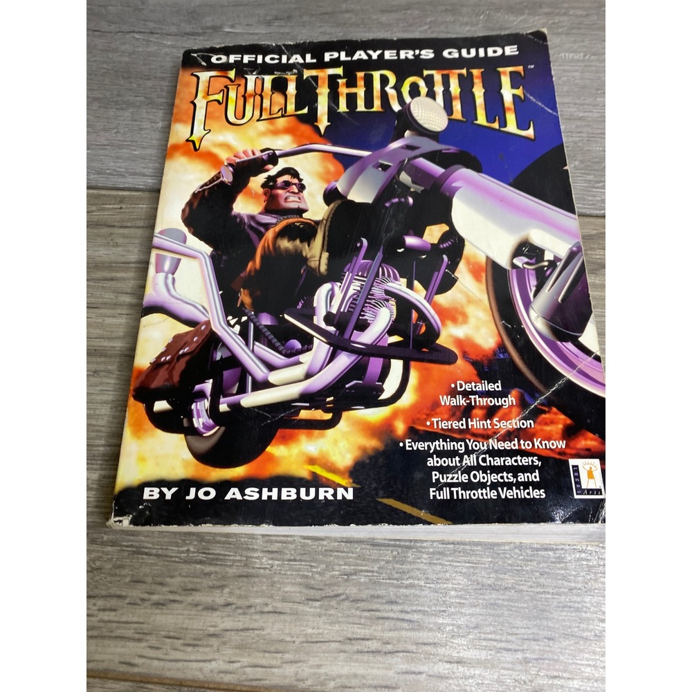 Full Throttle Official Player's Guide Jo Ashburn LucasArts PC Game Strategy Book